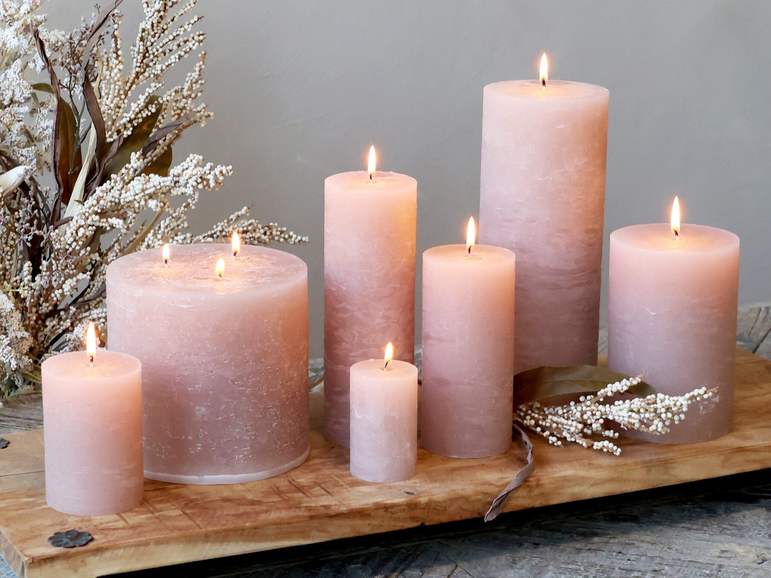 Bloklys Støvet Rosa Rustik 16T - Billede 2