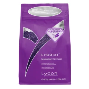 lycojet lavender hot wax beaded